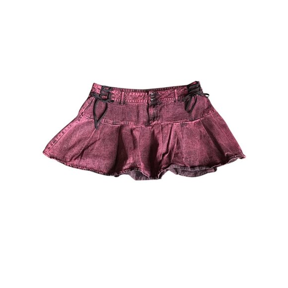 Social Collision Pink and Black Skirt - Picture 2 of 5